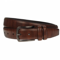 Curea barbati, casual-eleganta, din piele ecologica, latime 3.5 cm, maro inchis - NB010